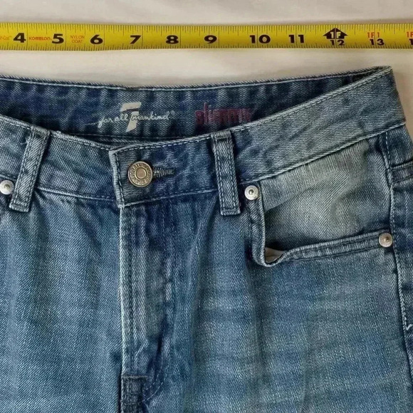 7 For All Mankind Size 16 Slimmy Womens Blue Jeans - Picture 2 of 9